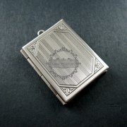 5pcs 27x35mm square vintage style antiqued silver book shape photo locket pendant charm DIY jewelry supplies 1193003