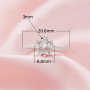 5 Stones 3MM Round Prong Ring Settings,Solid 14K 18K Gold Ring,Flower Round Ring,DIY Ring Supplies For Gemstone 1212136