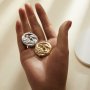 Mother and Baby Round Pendant Charm,Stainless Steel Flower Pendant,Art Deco Mom And Baby Pendant,DIY Pendant Supplies 1431541