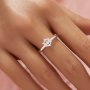 Halo Hexagon Prong Ring Settings,Solid 14K 18K Gold Ring,Minimalist Hexagon Ring,Simple Hexagon Ring,DIY Ring Supplies 1294984