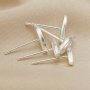 4.8x9MM Simple Marquise Bezel Studs Earrings Settings Solid 925 Sterling Silver DIY Supplies 1702236