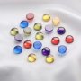 5Pcs 12MM Round Cubic Zirconia Cabochon,Blue Yellow Green Purple Semi Precious Gemstone DIY Jewelry Supplies 4110188