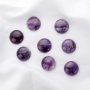 5Pcs 20MM Round Dog Teeth Amethyst Cabochon,February Birthstone,Purple Semi Precious Gemstone DIY Jewelry Supplies 4110184