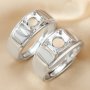 1Pcs 5-9MM Round Gems Cz Stone Prong Setting Solid 925 Sterling Silver Bezel Tray DIY Adjustable Ring Settings For Men 1214020