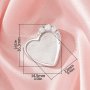 Keepsake Breast Milk Resin Heart Bezel Pendant Settings,Solid 925 Sterling Silver Pendant Charm,Moissanite Art Deco DIY Pendant Supplies 1431434