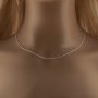 1Pcs No plated Original Silver Color Simple Cable Oval Chain Necklace with Extension Chain,Solid 925 Sterling Solid Silver DIY Necklace Chain Supplies 18''+2'' 1322064