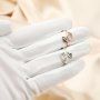 Oval Prong Ring Blank Settings Flower Leaf Bezel Solid 925 Sterling Silver Rose Gold Plated Adjustable Ring Band for Gemstone 1224111