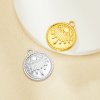 Keepsake Breast Milk Resin Round Bezel Pendant Settings,Stainless Steel Sun Pendant,Gold Plated Pendant,DIY Pendant Supplies 1411426