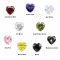 5Pcs January February April June August October November Birthstone Heart Faceted Cubic Zirconia CZ Stone DIY Loose Stone Supplies 4130020-1