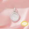 Keepsake Breast Milk Resin Round Bezel Pendant Settings,Solid 14K 18K Gold Pendant,Minimalist Art Deco Round Pendant,DIY Pendant Supplies 1411438