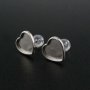 9MM Heart Bezel Settings Studs Earrings for Breastmilk Resin Solid Back 925 Sterling Silver Earrings DIY Supplies 1702224