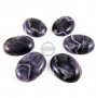 5pcs 30x40mm large oval natural dog tooth amethyst cabochon,amethystine cabs 4120022