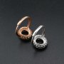 1Pcs 8x10MM Oval Bezel Pear Accents Halo Rose Gold Plated Solid 925 Sterling Silver Adjustable Prong Ring Settings Blank for Gemstone 1224036