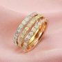 2MM Dainty October Birthstone Eternity Ring Nature Opal Gemstone Wedding Engagement Full Band Stackable Ring Solid 14K Gold Ring 1294303