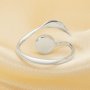 6MM Keepsake Breast Milk Resin Round Bezel Ring Settings,Tree Branch Leaf Solid 925 Sterling Silver Rose Gold Plated Ring,Adjustable Ring,DIY Ring Supplies 1215076
