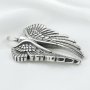 Keepsake Ash Canister Cremation Urn Set Antiqued Silver Angel Wings Stainless Steel Wish Vial Pendant Prayer Box 27x40MM 1190051