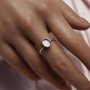 Keepsake Breast Milk Resin Oval Bezel Ring Settings,Solid Back Solid 14K 18K Gold Ring,Simple Ring,DIY Ring Supplies For Gemstone 1222090