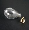 6pcs 20x30mm vintage brass gold bail glass vial pendant wish bottle bulb charm DIY findings 1850073