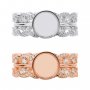 Round Keepsake Breast Milk Resin Ring Settings,Stackable Solid 925 Sterling Silver Rose Gold Plated Ring,Art Decor Bezel Band Ring Set,DIY Ring Set 1294522