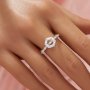 Hexagon Prong Ring Settings,Solid 14K 18K Gold Moissanite Ring,Elegant Art Deco Ring,DIY Ring Supplies 1294985