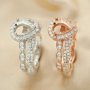 6x8MM Halo Pear Prong Ring Settings Stackable Solid 925 Sterling Silver Rose Gold Plated Wedding Double DIY Ring Set Supplies 1294408