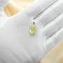 10x14MM Oval Lemon Quartz Pendant Charm,Solid 925 Sterling Silver Charm,November Birthstone Pendant 1421199