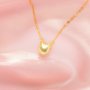 Keepsake Breast Milk Resin Ball Round Pin Solid 14K 18K Gold Cat Necklace Settings For Half Drilled Pearl Bead 1411464