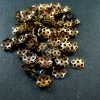 50pcs 6mm vintage style antqiued bronze filigree flower beads cap beading supplies DIY findings 1561011