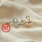 1Pcs 5X7MM Oval Pear Bezel Two Stones Bypass Pave Shank Rose Gold Plated Solid 925 Sterling Silver Adjustable Ring Settings For DIY Gems Moissanite Stone 1294157