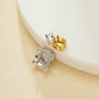 Round Prongs Bezel Pendant Settings,Yellow Gold Plated Stainless Steel Pendant Charm,Minimalist Round Pendant,Simple Pendant Blank for Faceted Stones 1411436