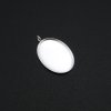 5Pcs 13x18MM Oval Pendant Settings Silver Plated Stainless Steel Bezel for Resin DIY Supplies 1421164