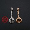 4x6MM Pear Prong Pendant Bezel Solid 925 Sterling Silver Rose Gold Plated Charm Settings for Gemstone DIY Supplies 1431075