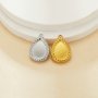 9x12MM Keepsake Breast Milk Resin Pear Bezel Pendant Settings,Minimalist Stainless Steel Pear Pendant Charm,DIY Pendant Blank Supplies 1431535