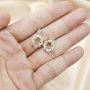 1Pcs 6x8MM Flower Oval Prong Bezel Gold Plated Solid 925 Sterling Silver Pendant Blank Settings for Moissanite Gemstone 1421121