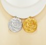 Mother and Baby Flower Pendant Charm,Stainless Steel Gold Plated Rose Flower Pendant,Simple Flower Pendant,DIY Pendant Supplies 1431534