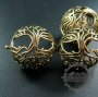 5pcs 26mm vintage style bronze filigree life of tree wish prayer box ball locket pendant charm DIY supplies findings 1810430
