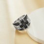 Heavy Cross Stainless Steel Ring,Stainless Steel Baptism Ring,Religious Ring,Men's Ring,DIY Ring Supplies 1295007