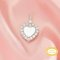 9MM Keepsake Breast Milk Resin Heart Bezel Pendant Settings,Solid 14K 18K Gold Pendant Charm,Moissanite Art Deco Pendant,DIY Pendant Supplies 1431503