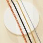 Simple Stainless Steel Box Chain Necklace,Silver Black Rose Gold Box Chain Necklace,Minimalist Box Chain,DIY Chain Necklace Supplies 1320049