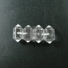 3pcs 23*13mm transparent natura crystal quartz half hole drilled pendant charm DIY jewelry findings supplies 4140009