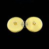 10pcs 16MM setting size simple 14K light gold plated round button bezel base DIY supplies 1411116