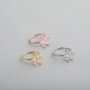 1Pcs Irregular Stone Prong Claw Bezel 925 Sterling Silver Rose Gold Adjustable Ring Settings DIY Supplies Findings 1294147