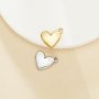 8MM Heart Bezel Stainless Steel Pendant Settings,Yellow Gold Silver Heart Pendant Charm,Art Deco Heart Pendant,DIY Pendant Blank Supplies 1431516