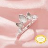 Keepsake Breast Milk Resin Pear Bezel Ring Settings,Solid 14K 18K Gold Ring,Moissanite Art Deco Solid Back Ring,DIY Ring Supplies 1295041
