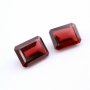 1Pcs Natural Red Garnet January Birthstone Emerald Cut Faceted Loose Gemstone Nature Semi Precious Stone DIY Jewelry Supplies 4170008