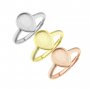 Pear Bezel Ring Settings Solid Back Breast Milk Resin Rose Gold Plated 925 Sterling Silver DIY Adjustable Ring 6.5x9.5MM 1294227