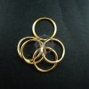 5pcs 18mm diameter round 14K light gold plated brass simple ring DIY supplies findings 1215005