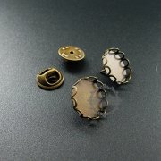 25pcs 15MM bronze brass round brooch base tray,brooch pin tray,vintage button tray1582038