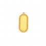 9x23MM Oval Bezel Stainless Steel Pendant Settings,Yellow Gold Silver Pendant Charm,Art Deco Oval Pendant,DIY Pendant Supplies 1431529