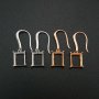 1Pair 8x10MM Rectangle Hook Earrings Settings Rose Gold Plated Solid 925 Sterling Silver Bezel DIY Supplies for Gemstone Jewelry 1706059